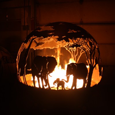 African Savanna Fire Pit Sphere