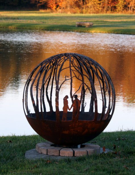 Winter Woods Fire Pit Sphere  Design Your Own - Image 2