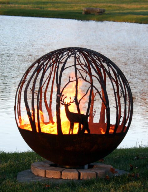 Winter Woods Fire Pit Sphere  Design Your Own - Image 3