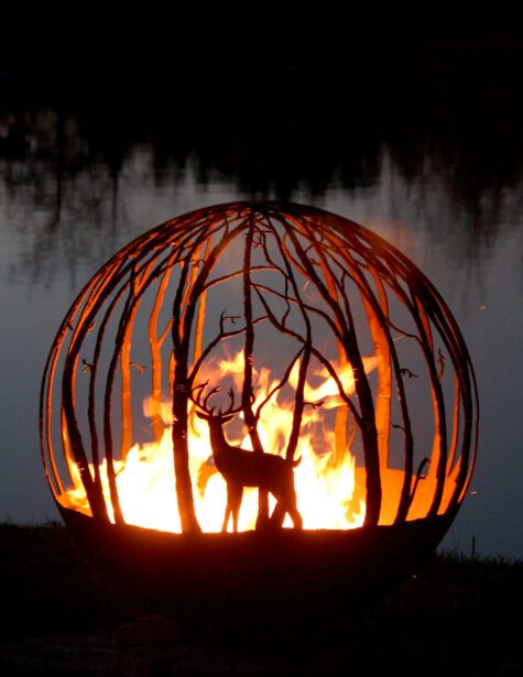 Winter Woods Fire Pit Sphere  Design Your Own - Image 4