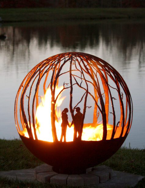 Winter Woods Fire Pit Sphere  Design Your Own - Image 6