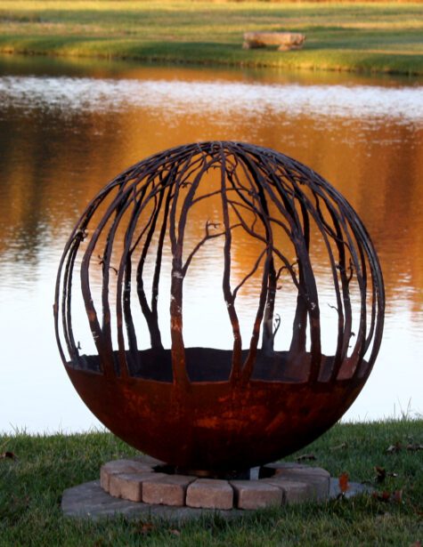 Winter Woods Fire Pit Sphere  Design Your Own