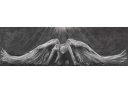 Untitled 3: Angel Charcoal Giclee Print on Paper