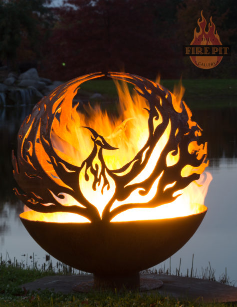 Phoenix Rising Fire Pit Sphere 01 - The Fire Pit Gallery