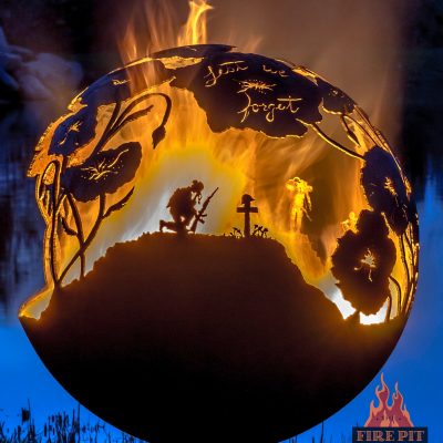 Lest We Forget fire pit sphere 01 - The Fire Pit Gallery