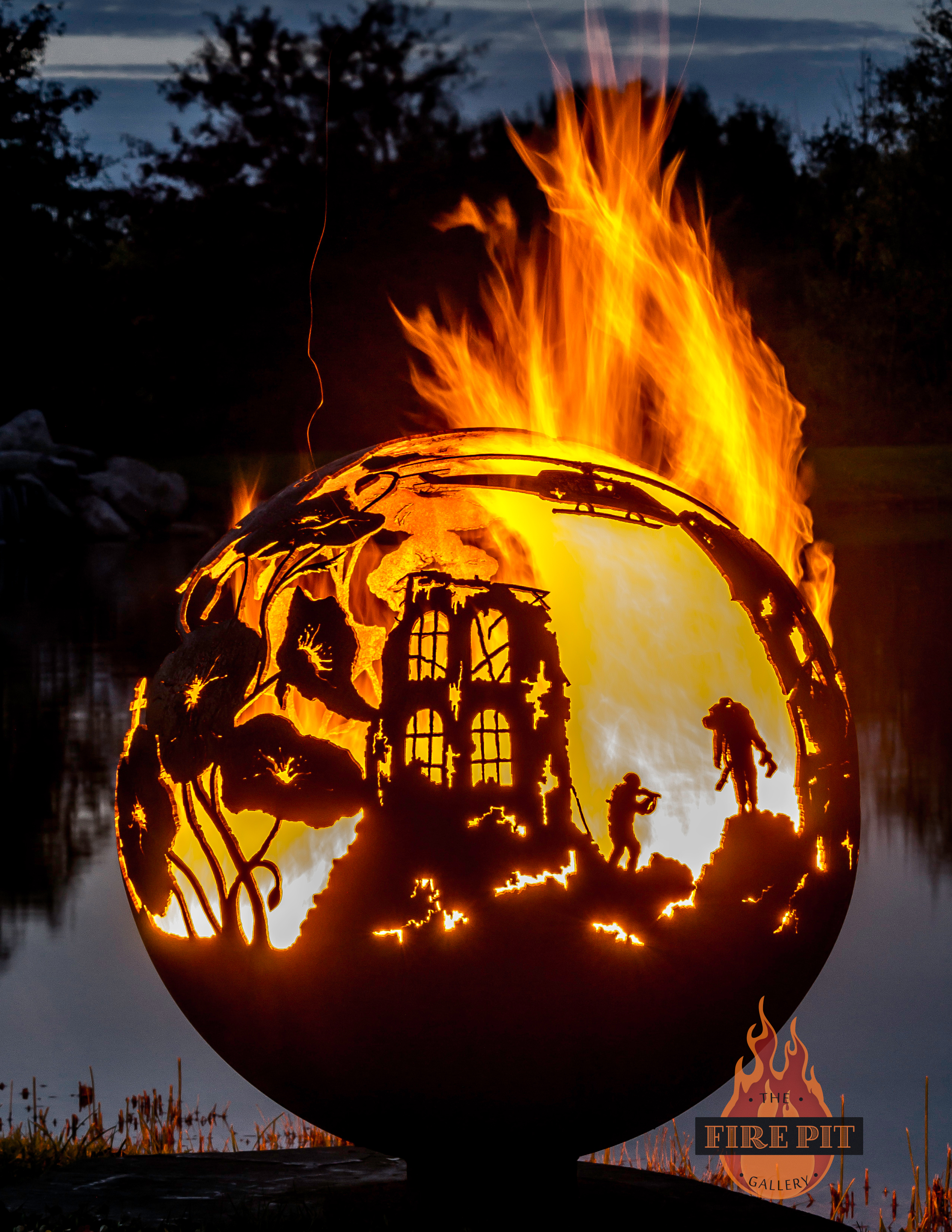 Remembrance Day Fire Pit Sphere, Fire Pit Gallery