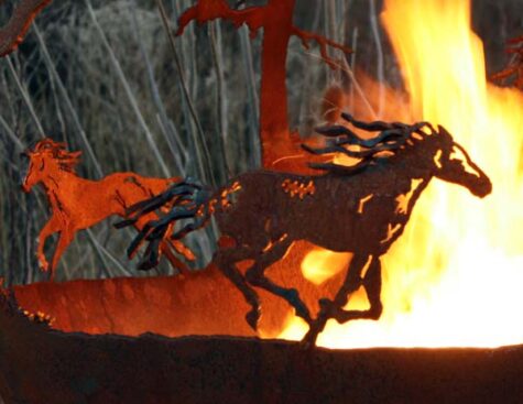 wildfire firepit horses