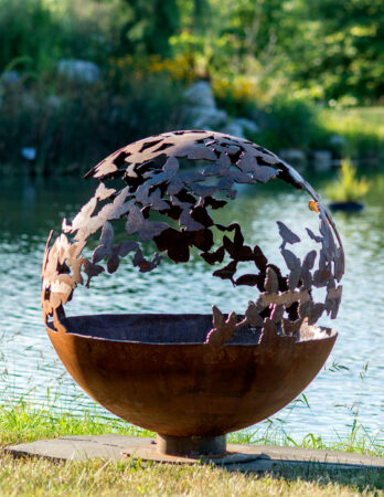wings butterfly firepit not lit