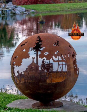 appel crisp farm firepit unlit barn side