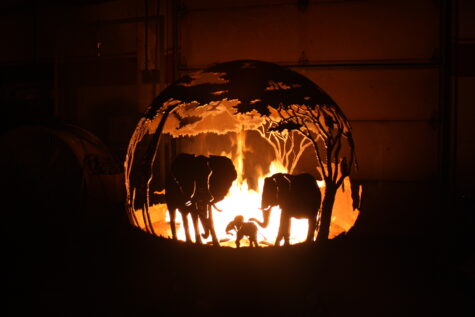 elephants custom firepit