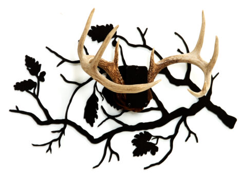 side-view-oak-branch antler mount kit