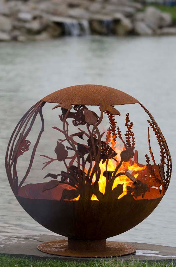 firepit design red lake fish fire pit