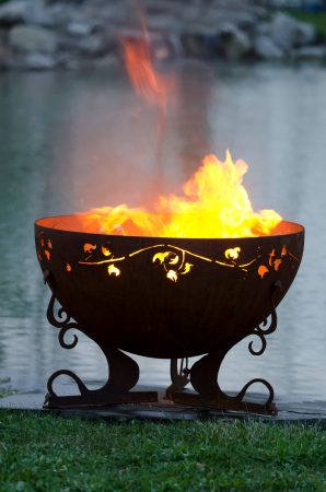 firepit fire bowl around the lake