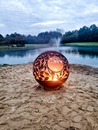 fire pit design on the sand