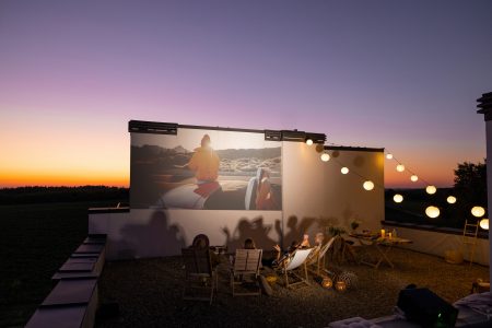 firepit and movie night
