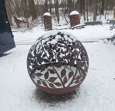 fire pit lasts through all seasons including snow